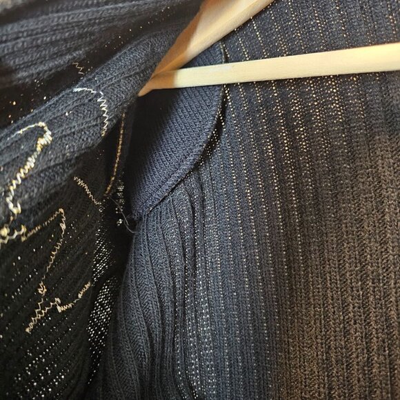 Focus Vintage Gold Studded Gothic Leopard Black Cardigan Sweater Large‎ - Picture 6 of 10